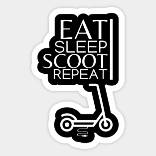 Eat Sleep Scoot Repeat Sticker